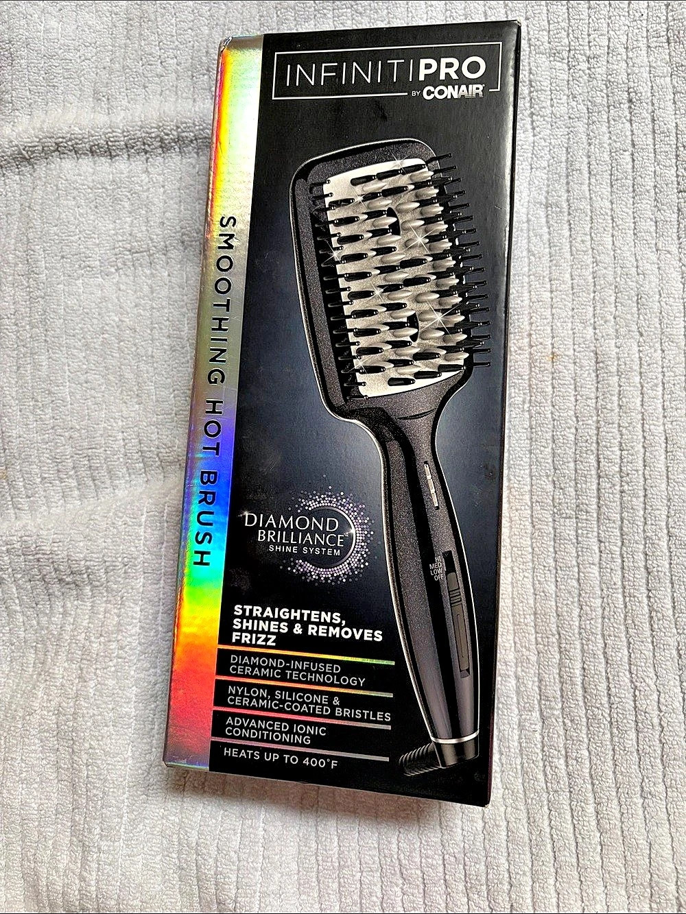 Conair InfinitiPRO Diamond Brilliance Shine System Smoothing Hot Brush Diamond